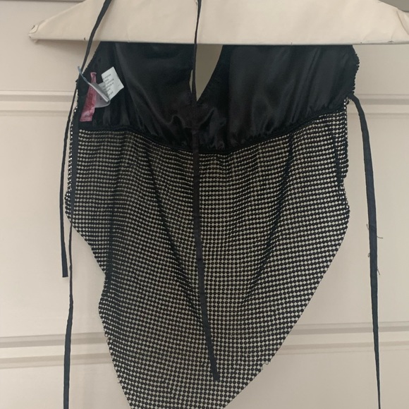 Sparkly bralette top. Tie at neck and back. Worn once. - Picture 6 of 13